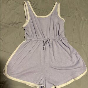 art class Lavender and Cream Kids Romper